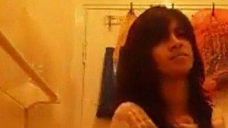 Beautiful Indian teen striptease